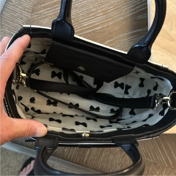 Kate Spade Black and White Striped Handbag - Picture 8 of 11